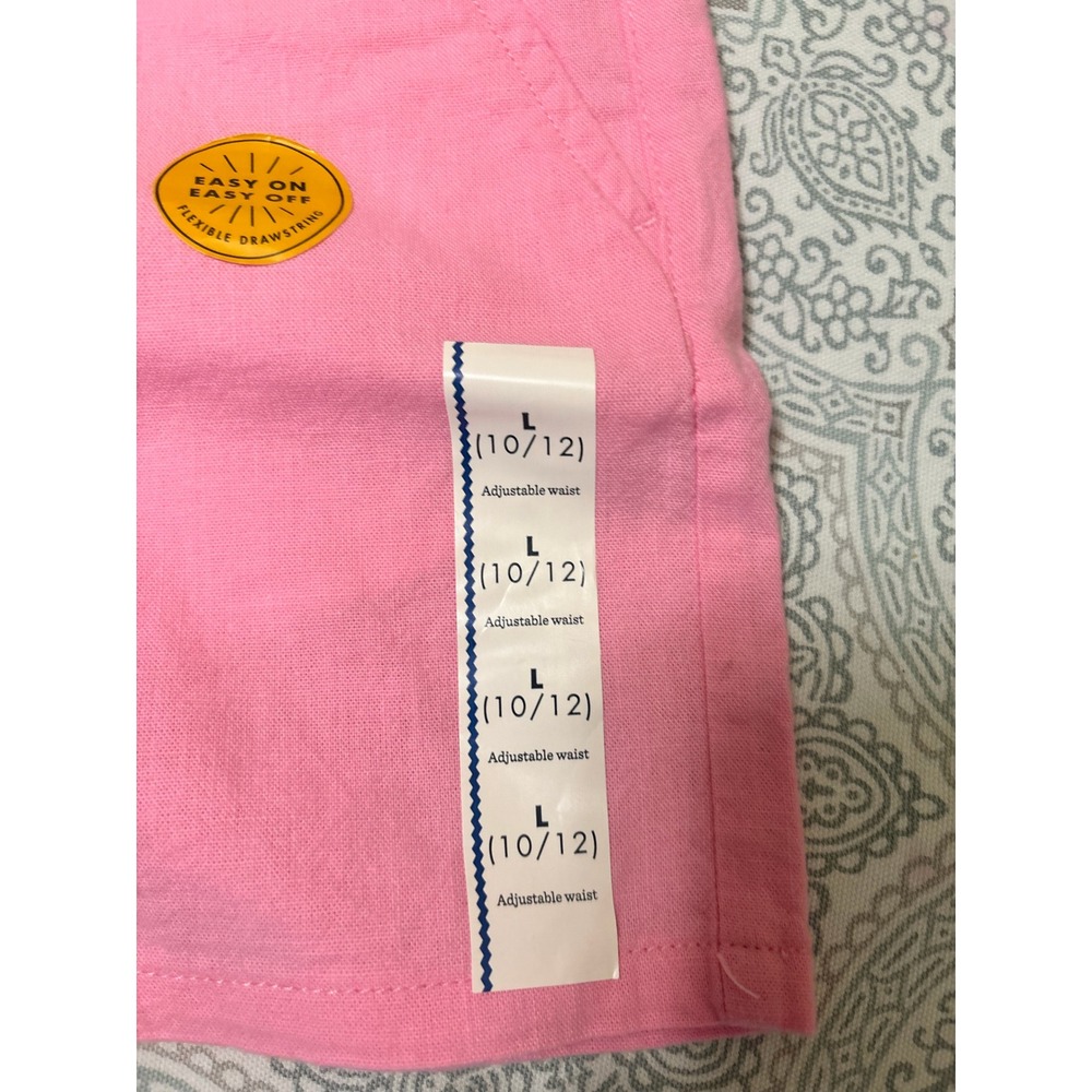 Cat & Jack Girls Pink Adjustable Waist Pull On Shorts Size L 10/12 NWT - Picture 3 of 5
